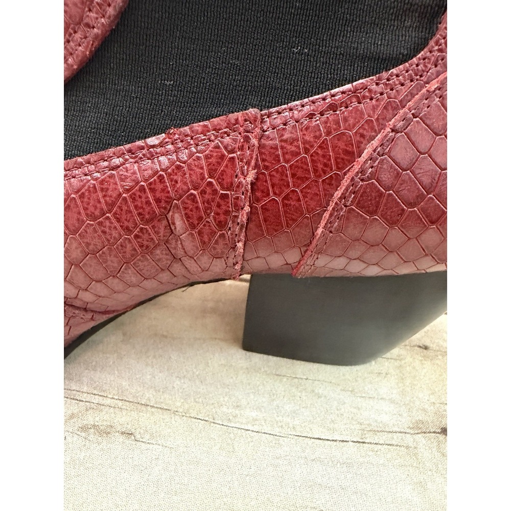 Ladies‎ MATISSE Keith Snakeskin Boots Red,  Size 9.5, Excellent Condition - Picture 5 of 12